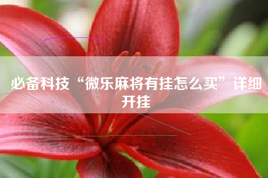 必备科技“微乐麻将有挂怎么买	”详细开挂